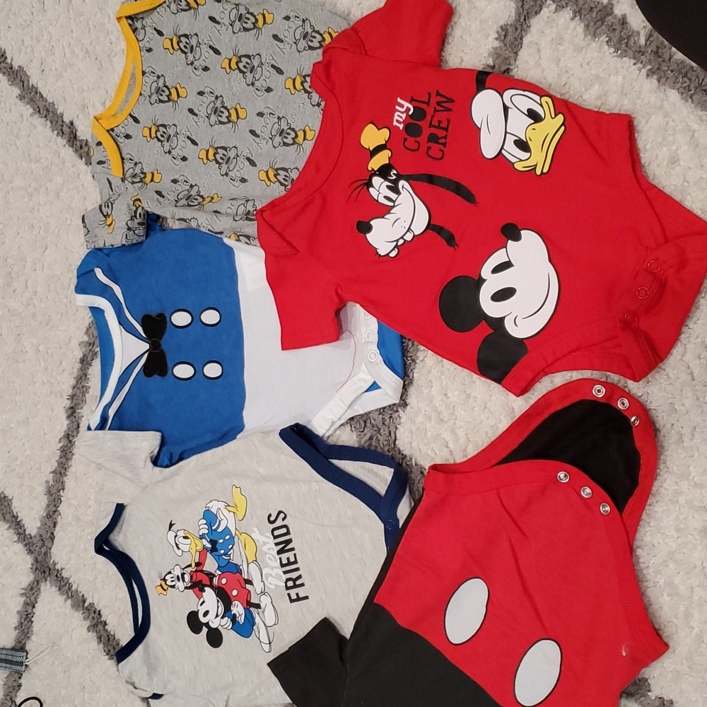 5 pack of Disney onesies